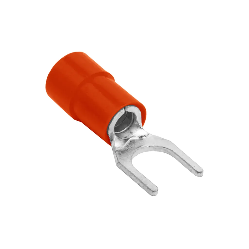[SV1.25-5S] Terminal Horquilla Aislado Rojo (100 und) Ø 3/16" (5mm) – 22-16 AWG (0.5-1.5mm²)