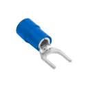 Terminal Horquilla Aislado Azul (100 und) Ø 5/32" (4mm) – 16-14 AWG (1.5-2.5mm²)