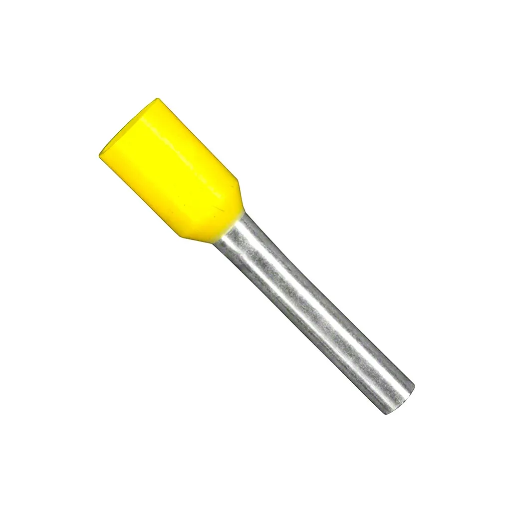 [E1010] Terminal Sobremoldeado Simple – 18 AWG (1mm²) Amarillo (100 und)