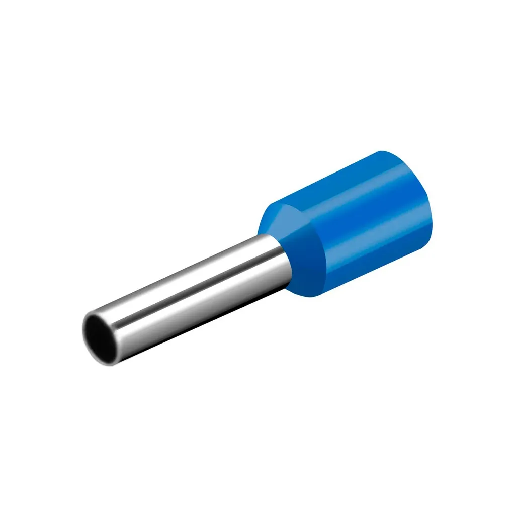 [E2510] Terminal Sobremoldeado Simple – 14 AWG (2.5mm²) Azul (100 und)