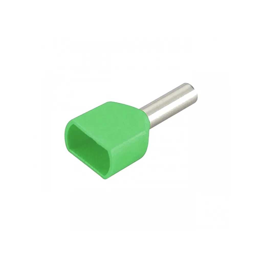 [TE16-14] Terminal Sobremoldeado Doble – 6 AWG (16mm²) Verde (100 und)