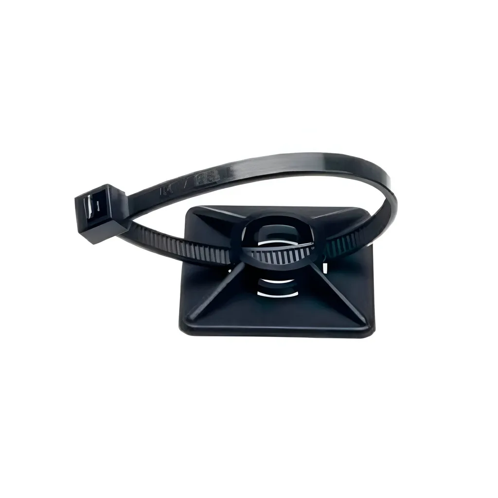 [PC-20N] Portacintillo Adhesivo 20x20mm Negro (100 und)