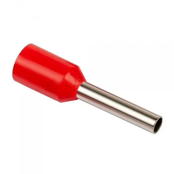 Terminal Sobremoldeado Simple – 16 AWG (1.5 mm²) Rojo (100 und)