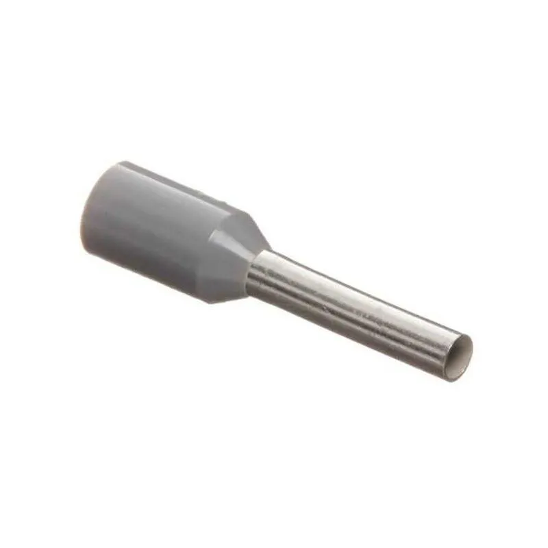 Terminal Sobremoldeado Simple – 12 AWG (4 mm²) Gris (100 unds)
